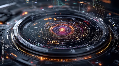 Wallpaper Mural Futuristic Innovation Lab with Advanced Business Strategy Tools and Glowing Insights for Entrepreneurial Success Torontodigital.ca