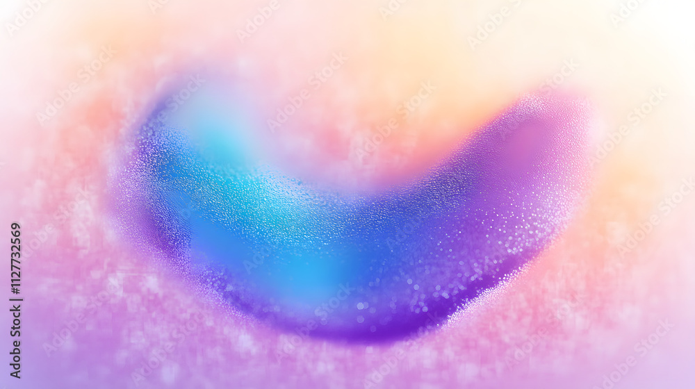 Fototapeta premium Holo gradient shape and noise texture, blurred, transparent background