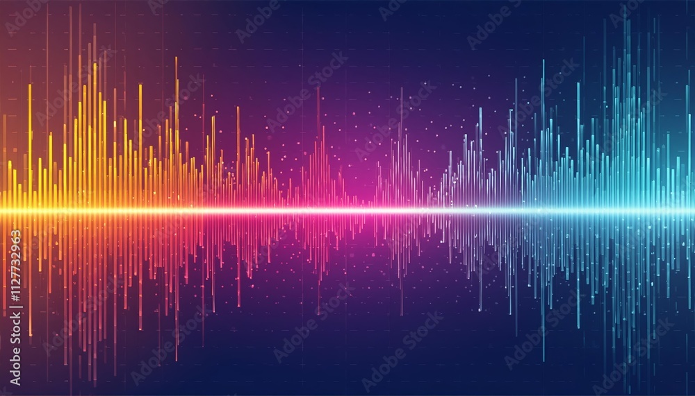 Vibrant Abstract Background Featuring Equalizer Effect with Neon Lights and Sound Waves for Dynamic Visuals and Modern Aesthetic Appeal – Perfect for Music and Technology Themes Vibrant Abstract Background Featuring Equalizer Effect with Neon Lights and Sound Waves for Dynamic Visuals and Modern Aesthetic Appeal – Perfect for Music and Technology Themes