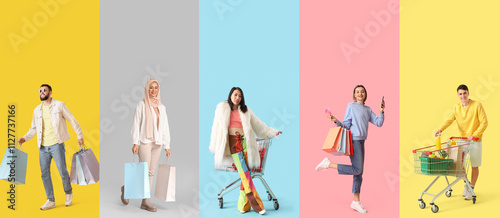 Collage of young people wit...
