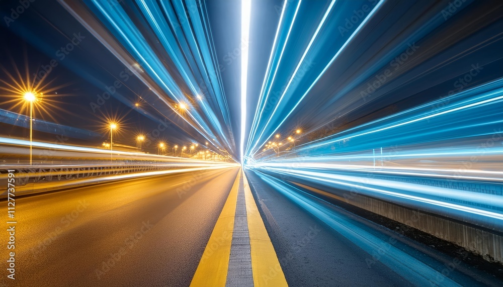 Abstract Futuristic Background Featuring High-Speed Straight Blue and Yellow Lines with Bokeh Glowing Neon Effects for Dynamic Visuals and Modern Design Elements ().jpg Abstract Futuristic Background Featuring High-Speed Straight Blue and Yellow Lines with Bokeh Glowing Neon Effects for Dynamic Visuals and Modern Design Elements ().jpg