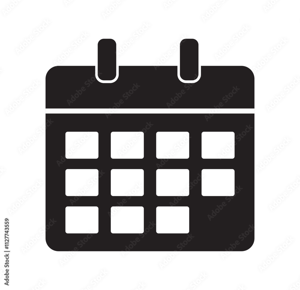 Calendar icon vector illustration. Calendar Schedule icon symbol on white background Calendar icon vector illustration. Calendar Schedule icon symbol on white background