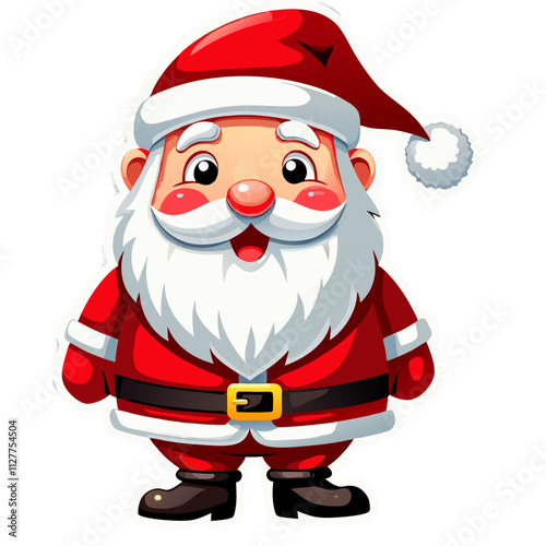 Christmas santa claus sticker