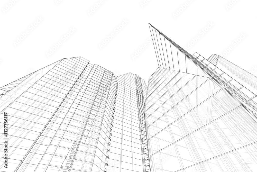 Fototapeta premium architecture 3d illustration