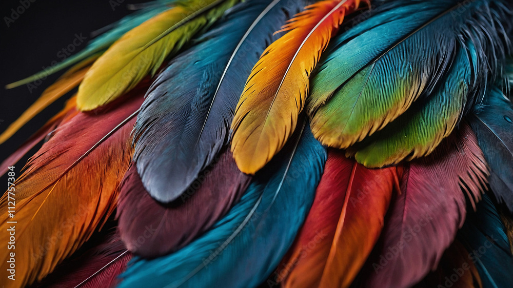 Obraz premium A close-up shot of a feather 