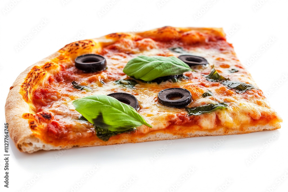 slice of pizza on white background. slice of pizza on white background.