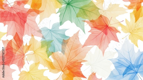 Colorful Fall foliage background. Seasonal theme for greeting card background.