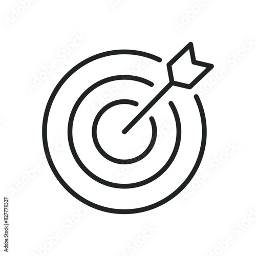 Archery thin line icons. Editable stroke and Perfect pixel on transparent background