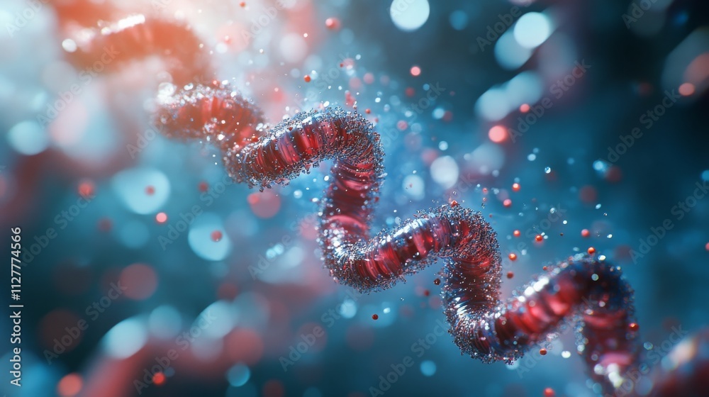 Enzyme Action: Conceptual Illustration of Breakdown Process Enzyme Action: Conceptual Illustration of Breakdown Process