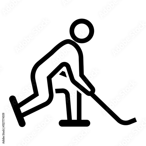 Photography hockey Line Icon