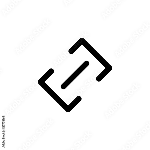 Link icon logo design. Hyperlink chain sign and symbol