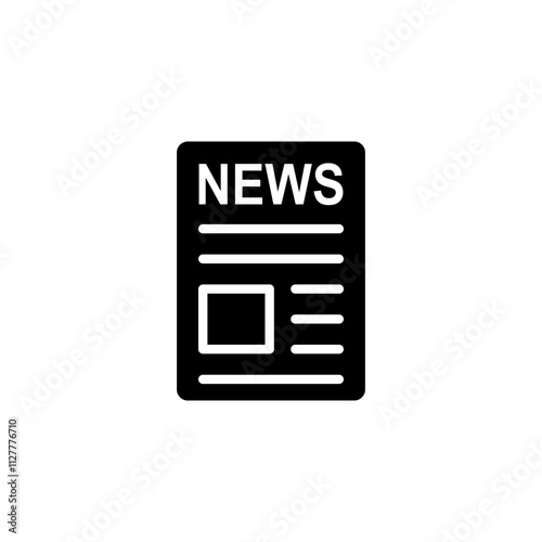 Newspaper icon logo design. news paper sign and symbolign