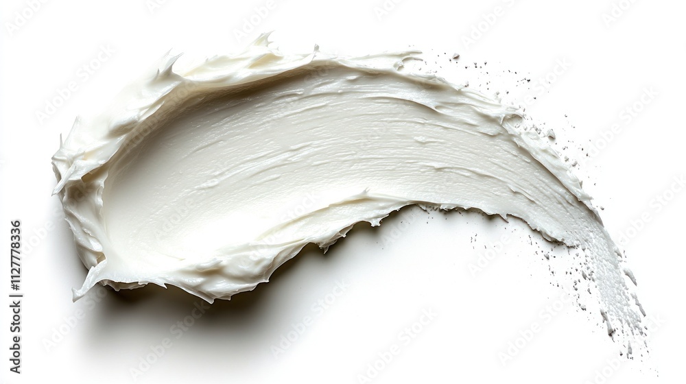 Swirl of white cream on white background. Swirl of white cream on white background.