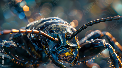 Detailed Macro-Photography: The Intricacy of The Zyzzyva Insect's Appearance photo