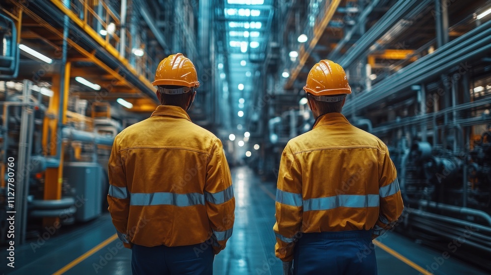 Two Industrial Workers in a Factory Two Industrial Workers in a Factory