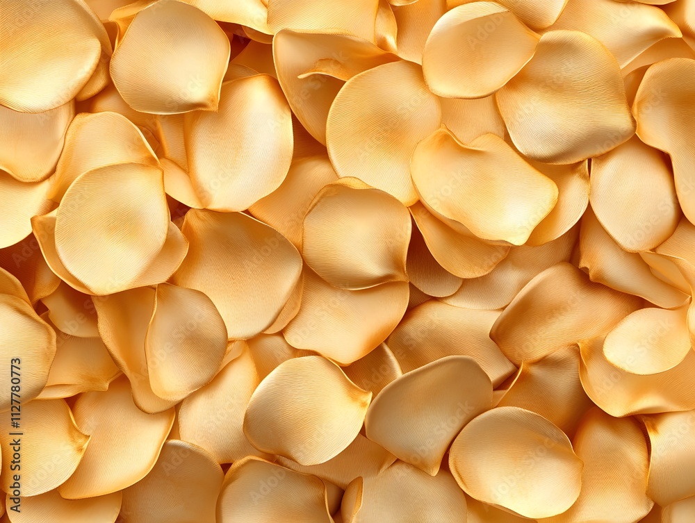 A close-up view of soft, golden rose petals arranged closely together. A close-up view of soft, golden rose petals arranged closely together.