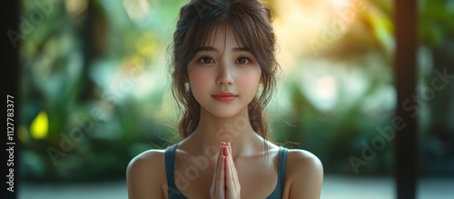 Serene Woman in Yoga Pose