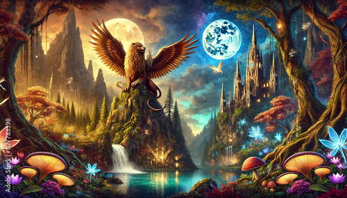 The Majestic Griffin in the Enchanted Twilight