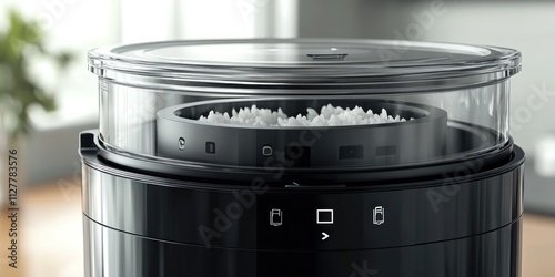 Rice Cooker with a Clear Lid