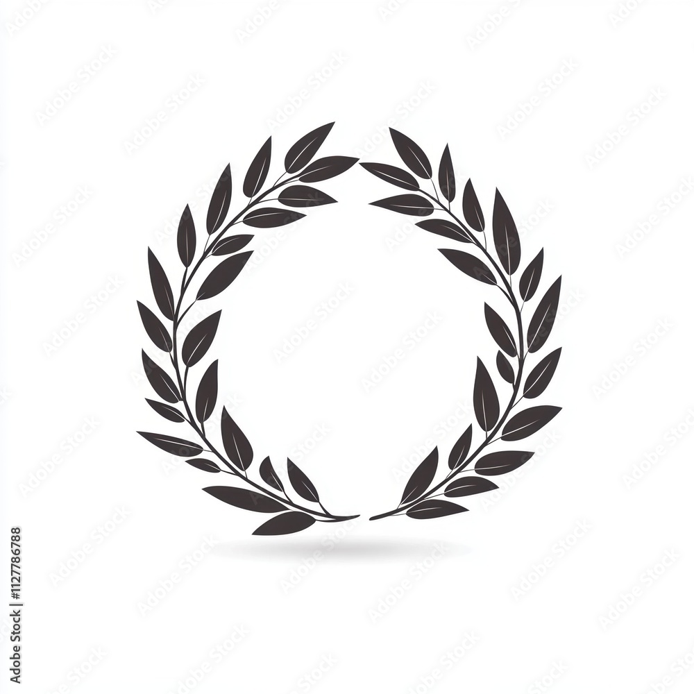 Round leaf frame template for certificate award design. Vector. Round leaf frame template for certificate award design. Vector.