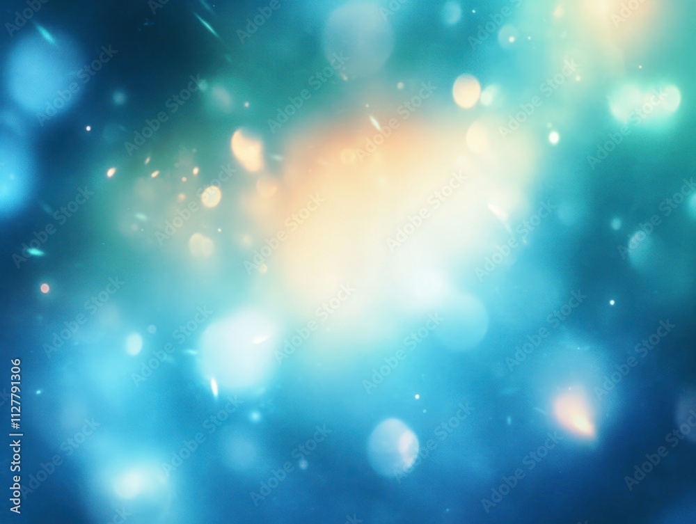 Dreamy Abstract Background with Soft Bokeh Lighting Effects and Vibrant Blue Green Hues Dreamy Abstract Background with Soft Bokeh Lighting Effects and Vibrant Blue Green Hues