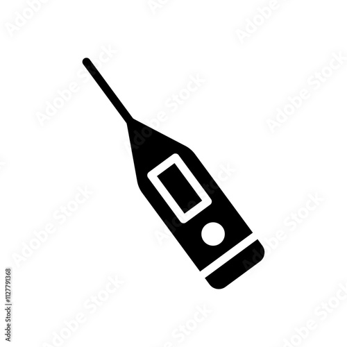 Digital thermometer icon Thin line art collection