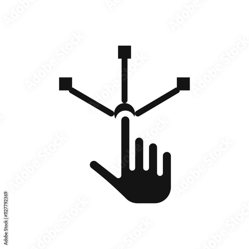 Interactive icon Thin line art collection