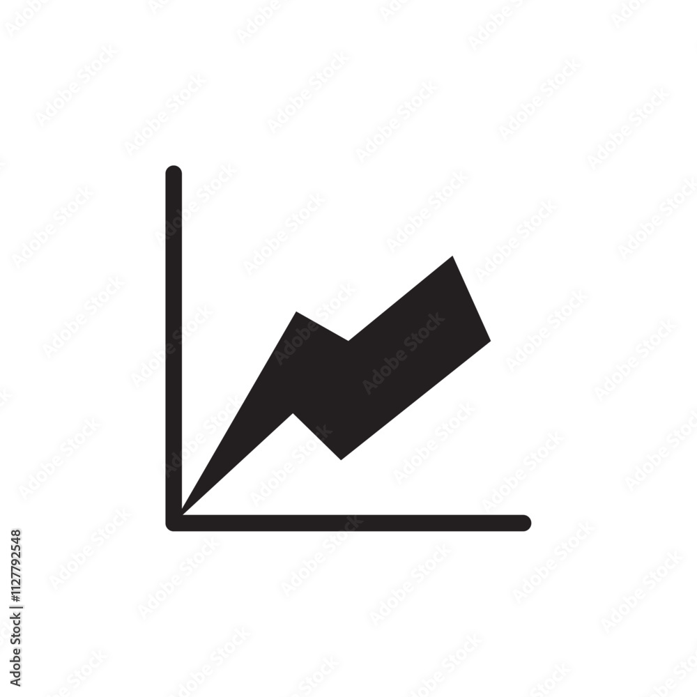 Line chart icon Thin line art collection Line chart icon Thin line art collection