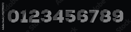 number 1 to 10 logo design vector, abstract font text number template illustration