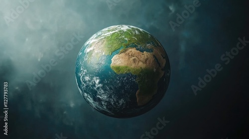 A green globe symbolizing the sustainable development goals (SDGs) for 2025, focusing on ESG principles and carbon-neutral initiatives to protect the Earth.