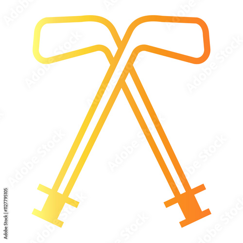 hockey stick Line Gradient Icon