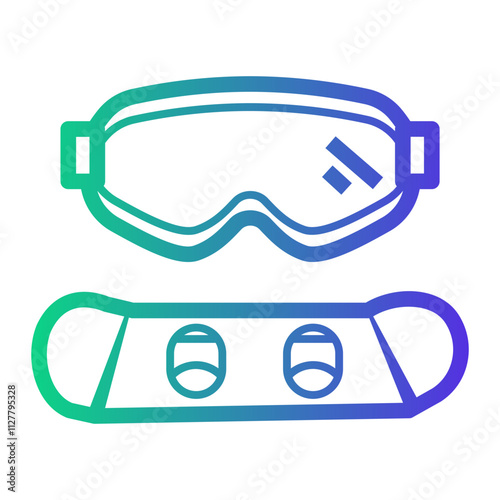 goggles Line Gradient Icon