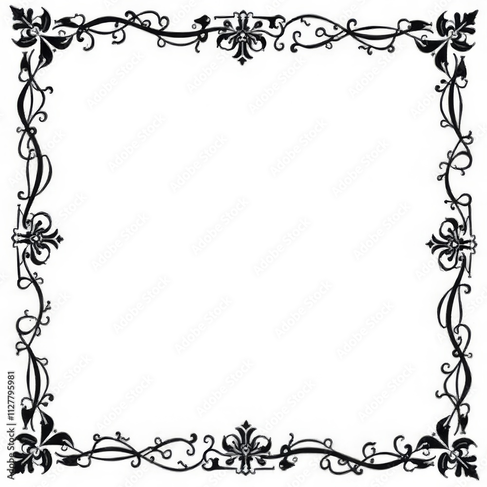 Ornate Black and White Decorative Frame Design Ornate Black and White Decorative Frame Design