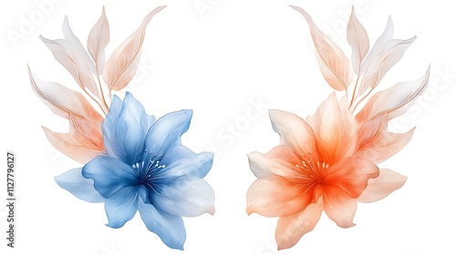 Aesthetic appeal of colorful blooms minimalist floral arrangement botanical art close-up