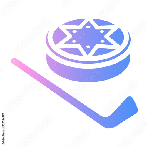 Canvas Print hockey Gradient icon