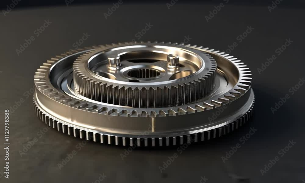 Precision-Engineered Metal Gear System with Interlocking Components Precision-Engineered Metal Gear System with Interlocking Components