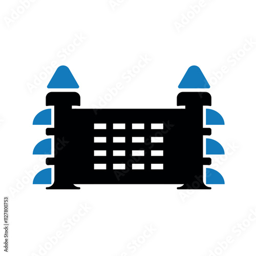 Investigation restricted area crime icon.
