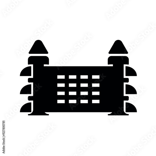 Investigation restricted area crime icon.
