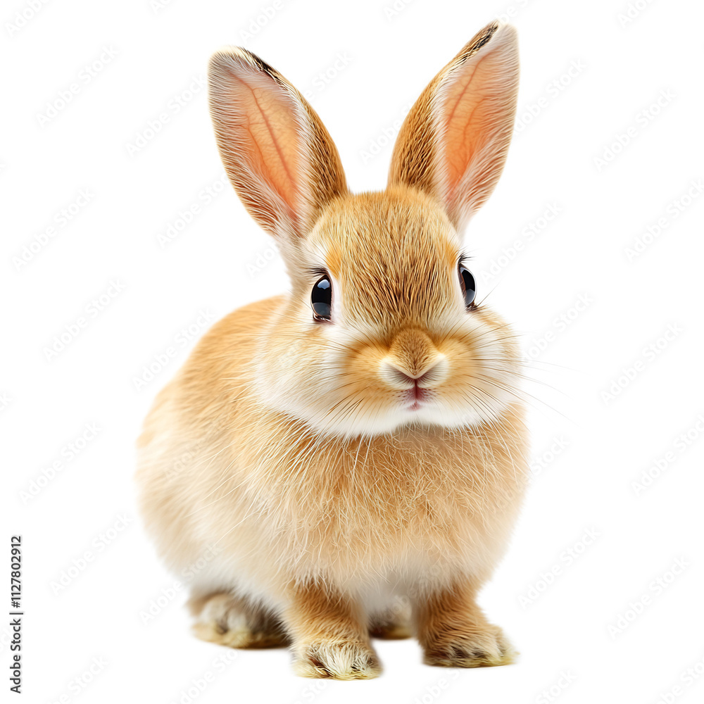 Adorable Fluffy Rabbit Sitting and Looking Curiously at Adorable Fluffy Rabbit Sitting and Looking Curiously at