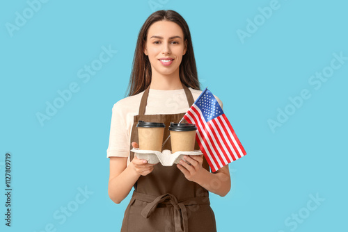 Young female barista with U...