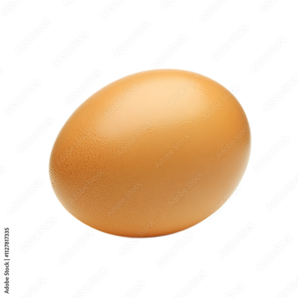 Close-up of a fresh brown chicken egg on a plain white background Close-up of a fresh brown chicken egg on a plain white background