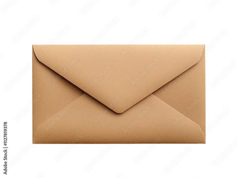 Brown Envelope on a Transparent Background Brown Envelope on a Transparent Background