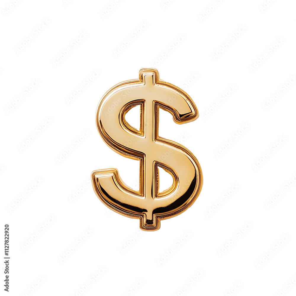 Golden Dollar Coin Isolated on White Transparent Background - High-Resolution Image for Financial, Business, and Currency Concepts Golden Dollar Coin Isolated on White Transparent Background - High-Resolution Image for Financial, Business, and Currency Concepts