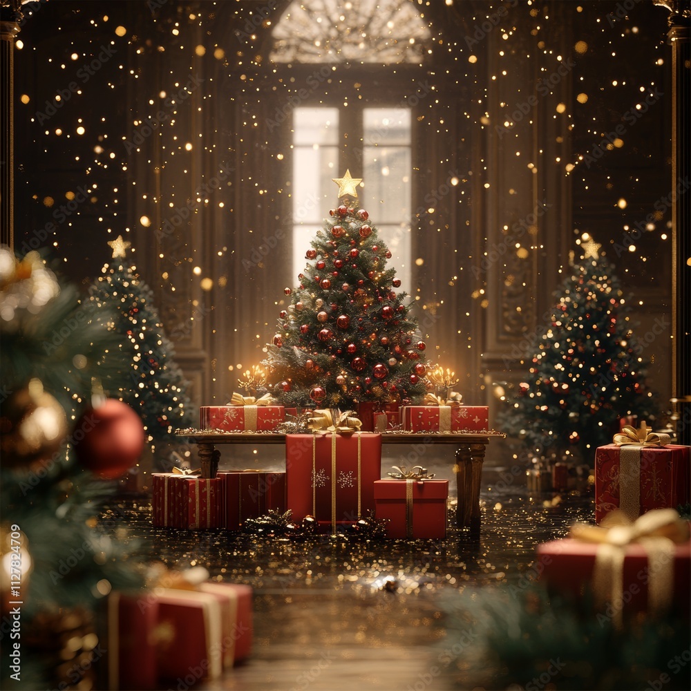 Magical Christmas Eve in a Grand Hall Magical Christmas Eve in a Grand Hall