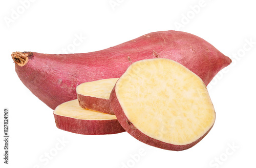 Sweet potato isolated on the white background
