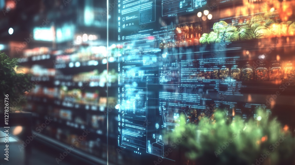 Futuristic AR shopping settings with hologram. Digital shopping concept. Futuristic AR shopping settings with hologram. Digital shopping concept.
