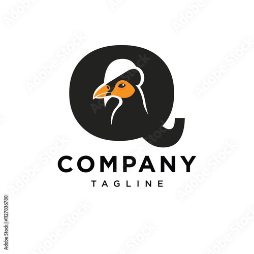  Letter Q Maleo Bird Logo Icon Vector  photo