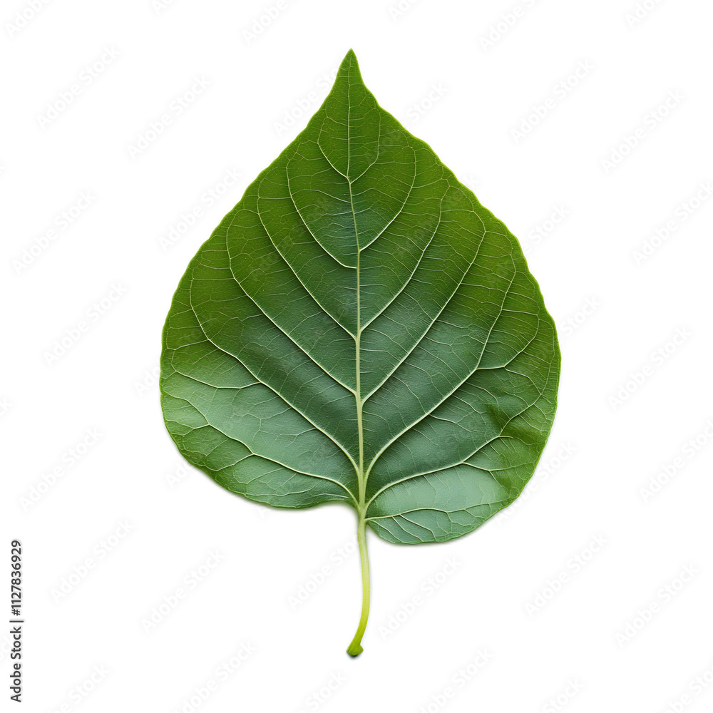 Fototapeta premium Detailed Green Leaf with Intricate Patterns and Veins in Nature