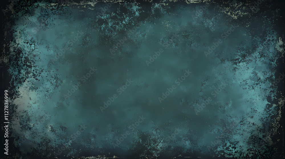 Obraz premium Distressed, aged bronze texture with subtle patina and verdigris tones, evoking a sense of vintage elegance and rustic charm in a tactile, worn background. Verdigris. Illustration