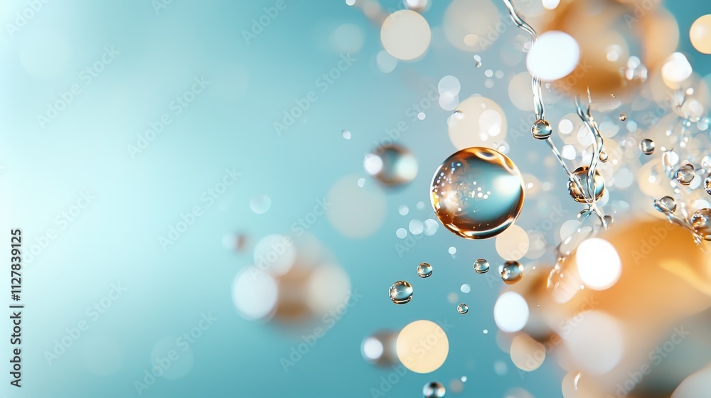 Epidemic of belief disease transmission in abstract water scene Epidemic of belief disease transmission in abstract water scene